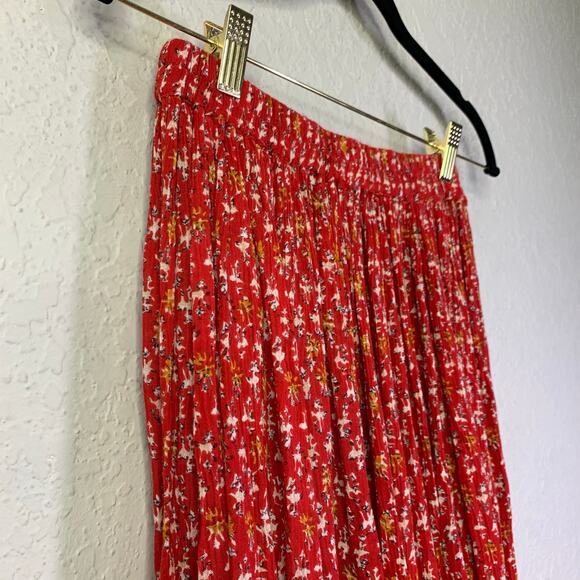 RAGA Skirt Medium Anthropologie Love Child Rust Maxi Elastic Waist Boho Romantic - Picture 9 of 14